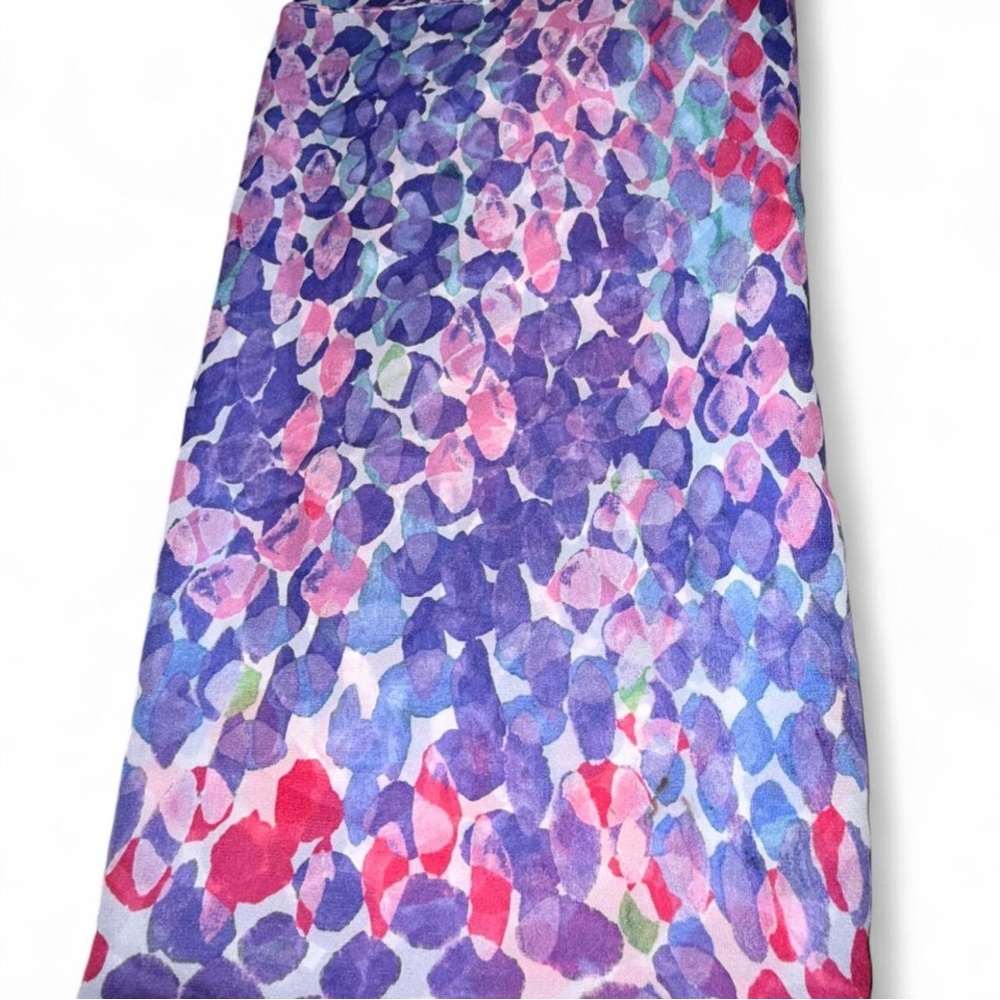 Bright floral extra large scarf wrap purples and pinks Jessica Simpson